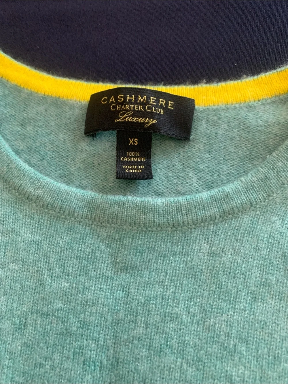 Tiffany blue charter club luxury cashmere xs sweater